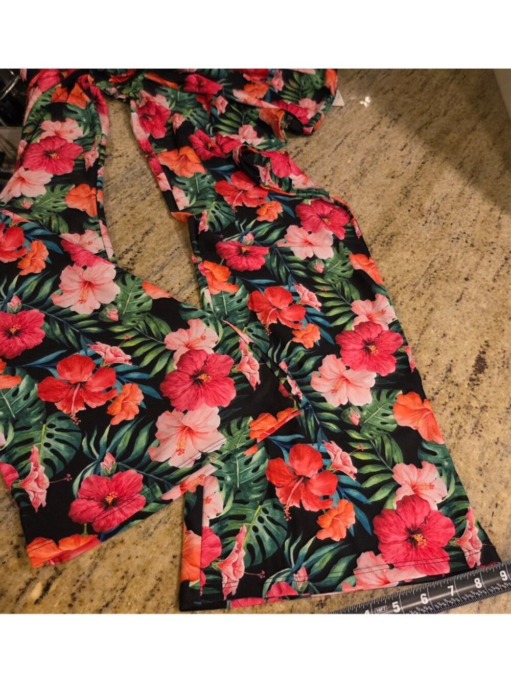 New! Dreamwave Size XL Floral 2 Piece Modest Swim Shirt & Pants UPF 50+ Wide-Leg - Picture 7 of 16